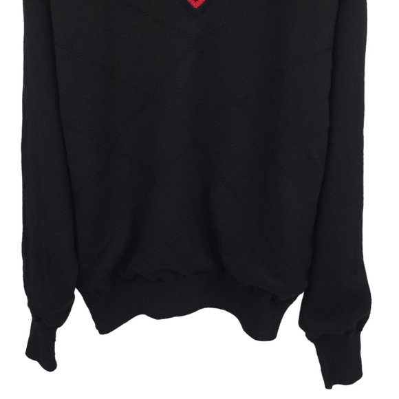Vintage Titleist Corbin XCR Golf Sweater Mens L Wool V Neck Long Sleeve Black - Picture 4 of 12